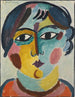 Hoofd van een meisje - Alexej von Jawlensky — weergave van het kunstwerk