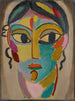 Tête mystique Tête de fille de face - Alexej von Jawlensky — weergave van het kunstwerk