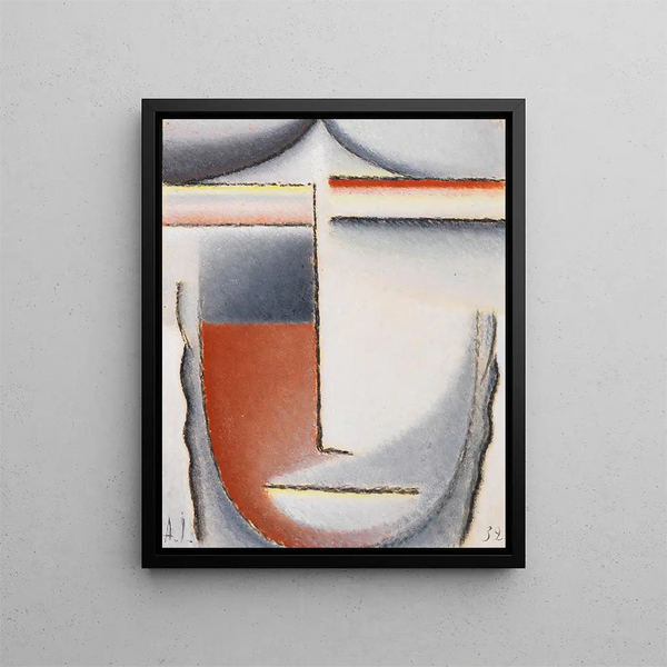 Alexej von Jawlensky - Winterstimmung Abstrakter Kopf.webp