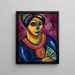 Vrouw met een groene waaier - Alexej von Jawlensky — ingelijst kunstwerk aan de muur