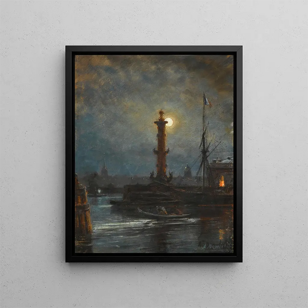 Column Rostral in Saint Petersburg - Alexey Petrovich Bogolyubov — framed artwork on a wall
