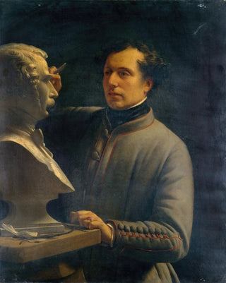 AlexisJoseph Prignon - JeanPierre Dantan 18001869 sculpteur modelant le buste de Prignon.webp