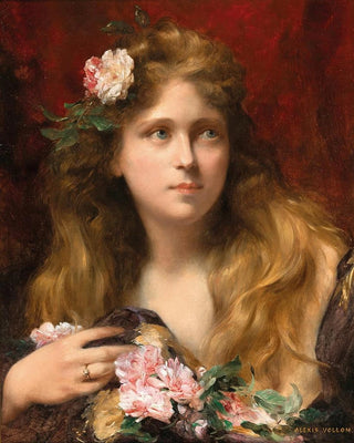 Alexis Vollon - Young woman with roses.webp