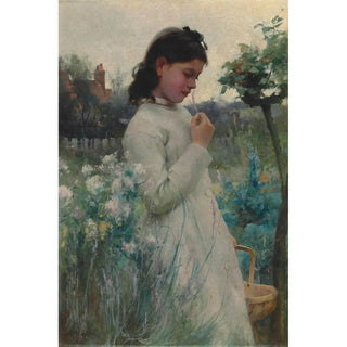 Alfred Augustus Glendening - A Young Girl In A Garden.webp