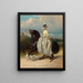 Vrouw in Kostuum Marie Antoinette op een Galopperend Paard - Alfred de Dreux — ingelijst kunstwerk aan de muur