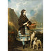 Jonge vrouw met honden - Alfred de Dreux — weergave van het kunstwerk