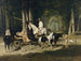 van de heer en mevrouw Mosselman en hun twee dochters - Alfred de Dreux — weergave van het kunstwerk