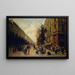 van een winkelwagen bij de ingang van een kruidenierswinkel op de hoek van de Rue Réaumur en de Boulevard Sébastopol in november 1870 - Alfred Decaen — ingelijst kunstwerk aan de muur