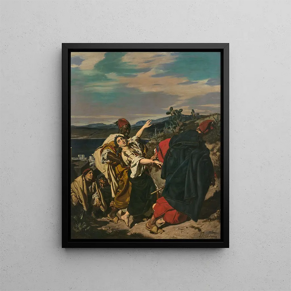 L'Enlèvement d'une femme juive - Alfred Dehodencq — framed artwork on a wall