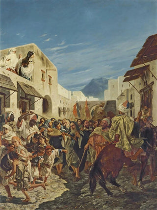 Alfred Dehodencq - Musiciens juifs dans les rues de Ttuan.webp