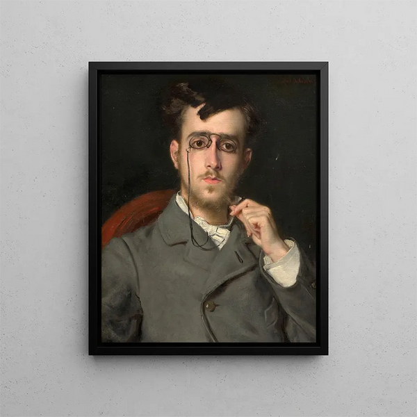 Portrait painting presumed of Mr. Camille le Senne - Alfred Dehodencq — framed artwork on a wall