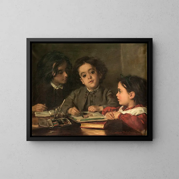 Portraits intimes - Alfred Dehodencq — framed artwork on a wall
