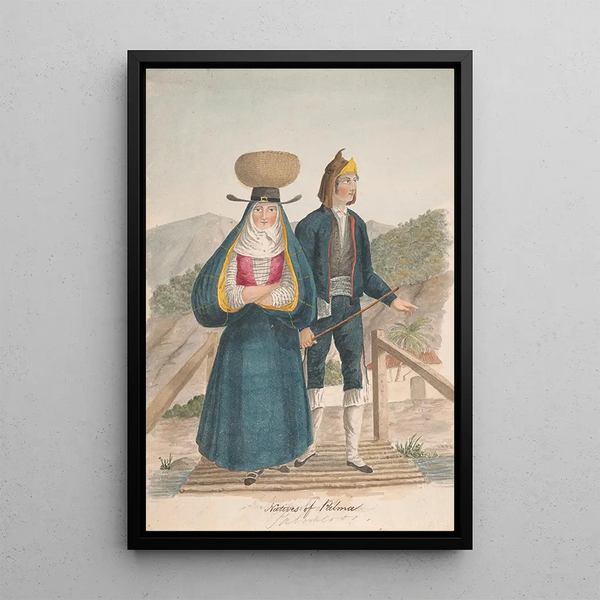 Bewoners van La Palma - Alfred Diston — ingelijst kunstwerk aan de muur