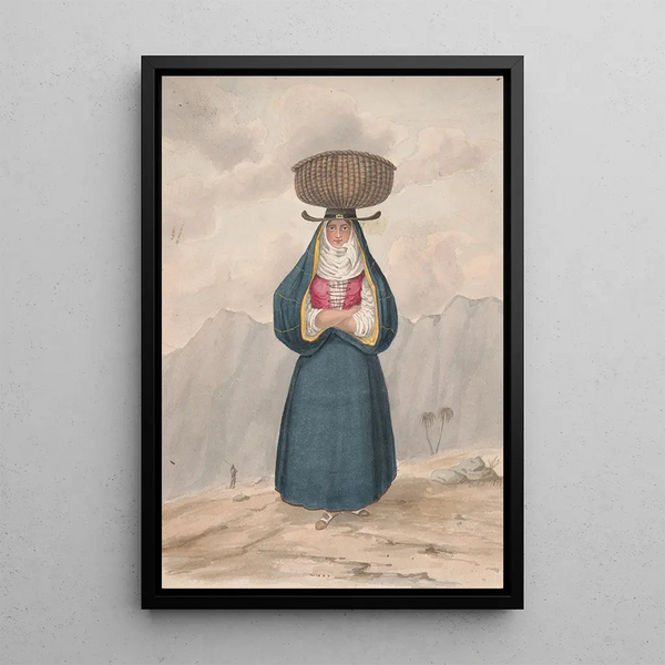 Reproductie van het schilderij Landelijke Schilderij met mand op het hoofd La Palma - Alfred Diston