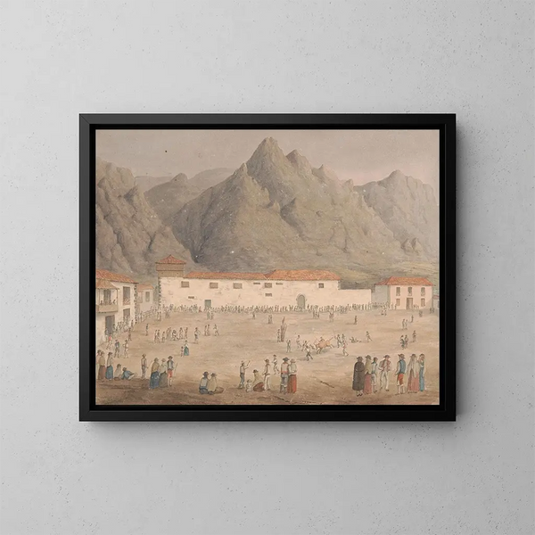 Place dans le village de Los Silos, Tenerife - Alfred Diston — framed artwork on a wall