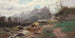 Een landschap van een wild berglandschap - Alfred Godchaux — weergave van het kunstwerk