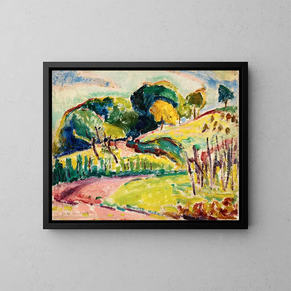 Hills - Alfred Henry Maurer — framed artwork on a wall