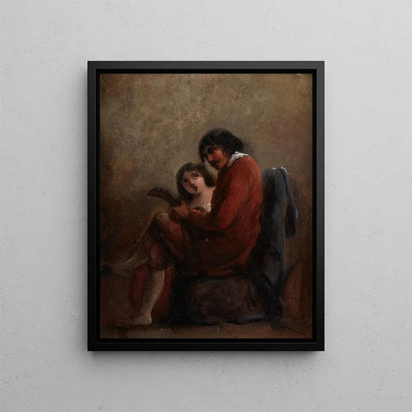 Salut aux braves et aux libres - Alfred Jacob Miller — framed artwork on a wall