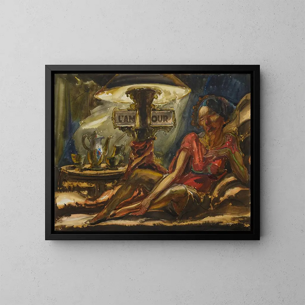 Love - Alfred Ost — framed artwork on a wall