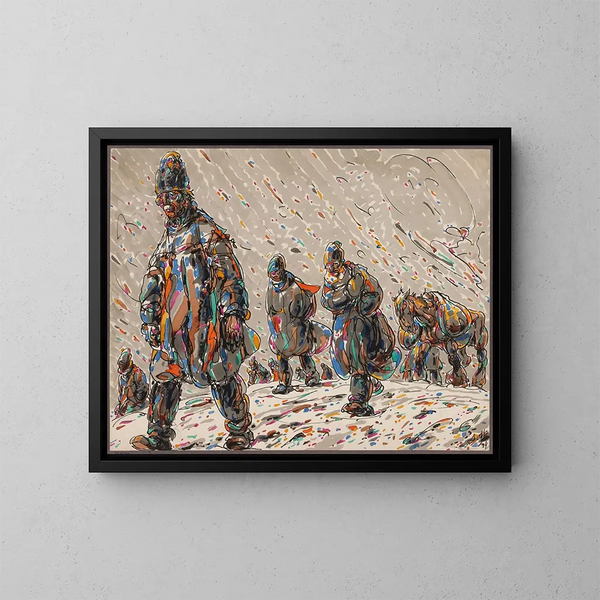 Through the Snow - Alfred Ost — framed artwork on a wall