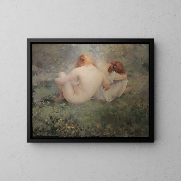 Bathers - Alfred Philippe Roll — framed artwork on a wall