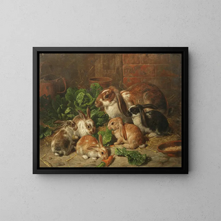 Alfred Richardson Barber - A family of rabbits.webp