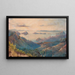 Zonsondergang over de Kikowhakarere kloven in Coromandel - Alfred Sharpe — ingelijst kunstwerk aan de muur