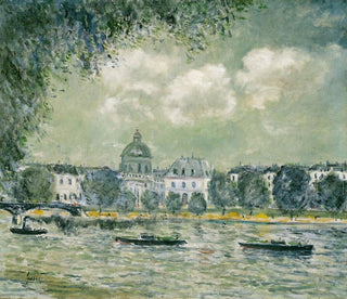 Alfred Sisley - Landscape along the Seine with the Institut de France and the Pont des Arts.webp