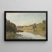 Landschap van Bougival - Alfred Sisley — ingelijst kunstwerk aan de muur