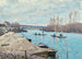 La Seine à Port-Marly, tas de sable - Alfred Sisley — weergave van het kunstwerk