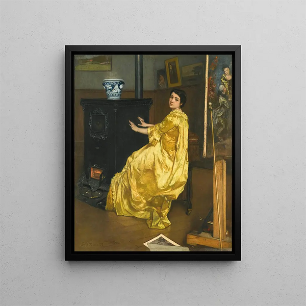 In het atelier de rust van het model - Alfred Stevens — ingelijst kunstwerk aan de muur
