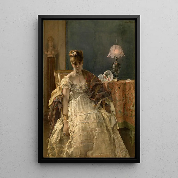 Wanhopig - Alfred Stevens — ingelijst kunstwerk aan de muur