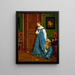 Hesitation Madame Monteaux - Alfred Stevens — framed artwork on a wall
