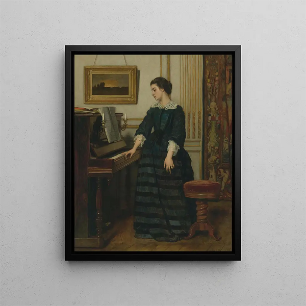 L'absence - Alfred Stevens — ingelijst kunstwerk aan de muur