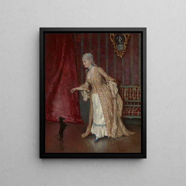 Staande vrouwfiguur - Alfred Stevens — ingelijst kunstwerk aan de muur