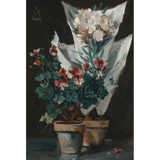 Alfred Stevens - Still life with potted geraniums.webp