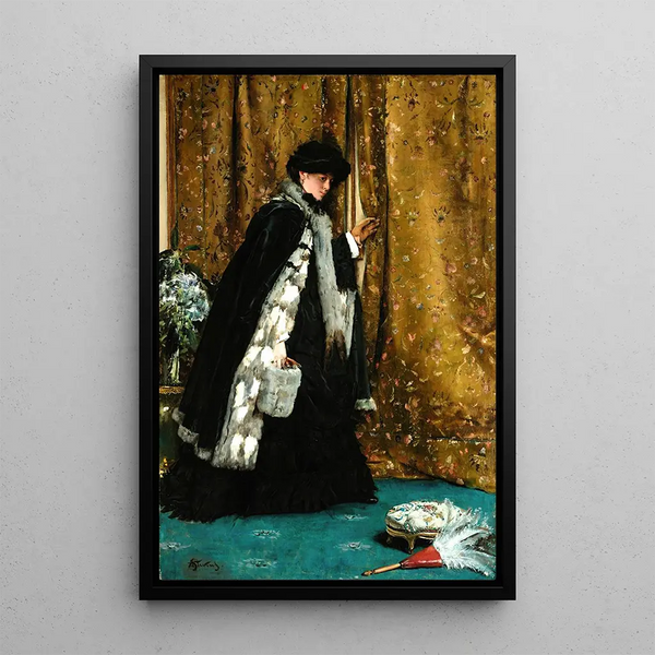 De ochtendbezoek - Alfred Stevens — ingelijst kunstwerk aan de muur