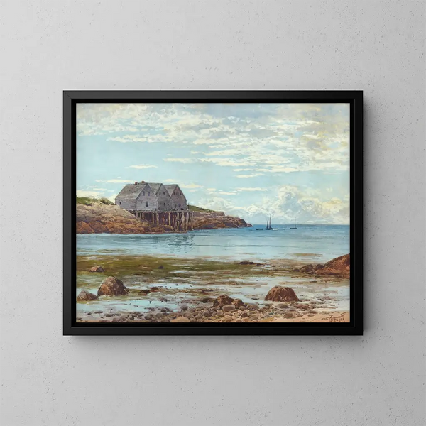 Coastal View Painting - Alfred Thompson Bricher — framed artwork on a wall