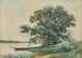 van een schip op een rivier - Alfred Thompson Bricher — weergave van het kunstwerk
