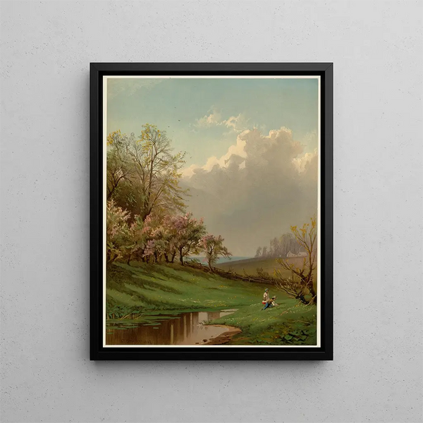 Spring Painting - Alfred Thompson Bricher — framed artwork on a wall