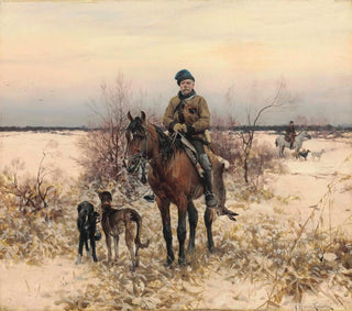 Alfred Von WieruszKowalski - Hunting with Hounds.webp
