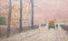 Le Faubourg sous la neige ou Scène de rue en hiver - Alfred William Finch — weergave van het kunstwerk