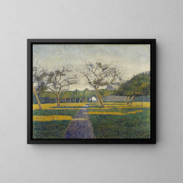 Orchard at La Louvière - Alfred William Finch — framed artwork on a wall