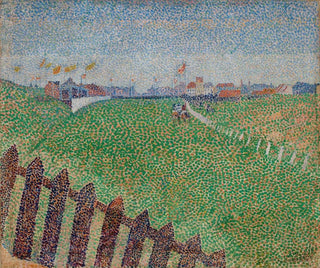 L'hippodrome de Wellington sous la pluie à Ostende - Alfred William Finch — weergave van het kunstwerk