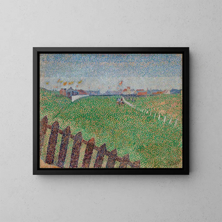 L'hippodrome de Wellington sous la pluie à Ostende - Alfred William Finch — ingelijst kunstwerk aan de muur