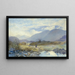 van Capel Curig met Snowdon en de Glyders op de achtergrond, noord van Wales - Alfred William Hunt — ingelijst kunstwerk aan de muur