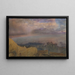 Uitzicht op de baai van Napels met de rokende Vesuvius op de achtergrond, avond - Alfred William Hunt — ingelijst kunstwerk aan de muur