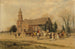 Oude kerk van Bruton in Williamsburg, Virginia, in de tijd van Lord Dunmore - Alfred Wordsworth Thompson — weergave van het kunstwerk