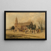 Oude kerk van Bruton in Williamsburg, Virginia, in de tijd van Lord Dunmore - Alfred Wordsworth Thompson — ingelijst kunstwerk aan de muur