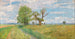 Landschapschilderij met lente, beekje - Alfred Zoff — weergave van het kunstwerk